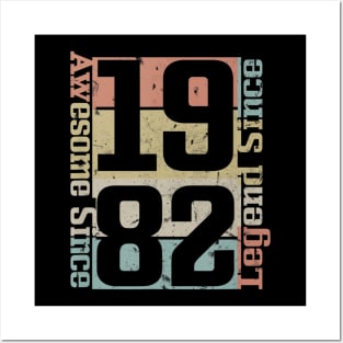 38th Birthday Gift Idea Awesome Since 1982 Posters and Art